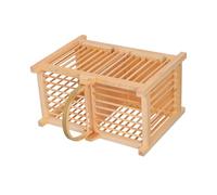 KOMBIUDA Portable Wooden Cricket Cage for Small Pets Hamsters Gerbils Grasshoppers Lightweight Nesting Habitat Easy to Clean Pet Carrier Crate Vintage Decorative Small Animal Travel Box