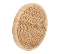 KOMBIUDA Portable Wooden Maze Board for Round Labyrinth Puzzle for Early Education Sustainable Wood Lightweight Handheld Balance Game for Thinking Training and Logic Development