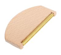 KOMBIUDA Portable Wooden Wool Sweater Comb with Copper Strips Smooth Touch Manual Pilling Remover for Cashmere Knits Scarves and Wool Garments Fabric-friendly Anti-pill Tool for Travel and