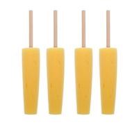 KOMBIUDA Pottery Shaping Tools 4pcs, Yellow Mud Sponge Set for Wheel Throwing, Dust Removal and Polishing on Ceramic Surfaces, For Artists