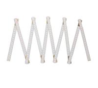 KOMBIUDA Precision Multi-angle Folding Ruler Ten-fold Design Plastic Measuring Tool for Woodworking Drawing and Carpentry Accurate Metric Scale