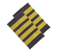 KOMBIUDA Professional Gold Pilot Shoulder Epaulets Aviation Uniform Badge for Airline Captains Cosplay Flight Attendant Costume Accessories