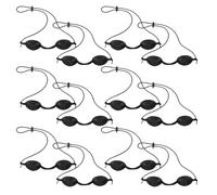 KOMBIUDA Protective Eye Shades for Sunbeds 12pcs Black Silicone Eye Patch Reusable Tanning Goggles for Beauty Care and Light Therapy