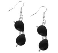 KOMBIUDA Punk Style Sunglasses Earrings for Women Lightweight Long Chain Dangle Earrings Cool Street Rock Novelty Eye Catching Jewelry Teens