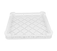 KOMBIUDA Rapid Cooling Shallow Basket and Multi-purpose Plastic Drying Tray, Hollow Air-curing Food Drying Cooling Tool, White 370x350x60mm, Suitable for Seafood and Cold Storage