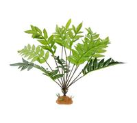 KOMBIUDA Realistic Artificial Reptile Hideout Plant with Large Base Terrarium and Aquarium Ornament for Tortoise Lizard and Fish Tank Landscaping Safe Non Toxic Habitat Decoration
