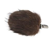 KOMBIUDA Realistic Faux Bear Tail Cosplay Prop for Women, Brown Soft Polyester Bear Tail with Metal Clip, Lightweight and Versatile Use for Animal Dress up Events and Themed Parties