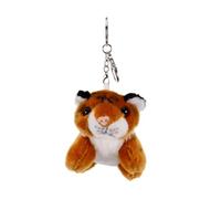 KOMBIUDA Realistic Plush Tiger Keychain Cute Animal Bag Charm Pendant for Backpack Party Favors
