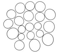 KOMBIUDA Recorder Machine Belt 20 Pieces 1.5Mm Cross-Section Rubber Belts 110-145Mm Mixed Set for Tape Players and Repeaters Repair