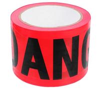 KOMBIUDA Red Non-adhesive Danger Tape High Visibility Safety Warning Barrier for Roadwork Accident Sites Hazardous Areas Caution Tape Roll for Zone Protection