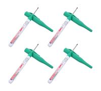 KOMBIUDA Refillable Waterproof and High-contrast Lines 4pcs Long Nib Permanent Marker Pen with Oil Ink and Vivid Pigment for Wood and Metal, for Outdoor Spaces and Architect Engineering