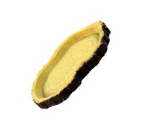 KOMBIUDA Resin Reptile Feeder Bowl for Lizards and Tortoises Realistic Rock Design Food and Water Dish Smooth Surface Prevents Escape Multi-function Habitat Accessory for Small Random Color