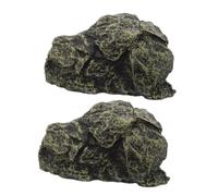 KOMBIUDA Resin Turtle Basking Platform with Cave Hideout for Aquarium Natural-looking Nontoxic Reptile Shelter with Ramp for Tortoise Frog Bearded Dragon