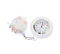 KOMBIUDA Retractable Clip Nurse Fob Watch with Movement Water-Resistant Medical Pocket Watch for Women and Men Lightweight Hanging Nursing Accessory with Arabic Numerals Gift for Healthcare