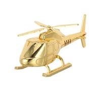 KOMBIUDA Retro Zinc Alloy Mini Helicopter Model Metal Aircraft for Boys and Collectible Diecast Airplane Decor Birthday Party Favor and Educational