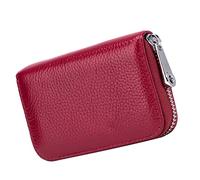 KOMBIUDA RFID Cards Wallet Portable Travel Id Case Compact Credit Card Holder Genuine Cards Pouch Protects Against Scanning and Theft for Travel and Business