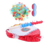 KOMBIUDA Rocket for Birthday Party Fillable Design with Blindfold Stick Easy to Hang Space Theme Decoration for Showers Fun Party Games