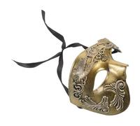 KOMBIUDA Roman Soldier Half Face for Men Venetian Style Cosplay Accessory Comfortable Fit Vintage Halloween Mardi Gras Party Costume Artistic Detail Roman Mask