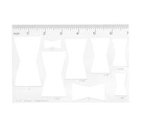 KOMBIUDA Router Template for Woodworking, 8 in 1 Bowtie Router Template Jig Kit, Clear 3mm Thick Bow Acrylic Butterfly Tracing Patterns for Carpentry Furniture Repair