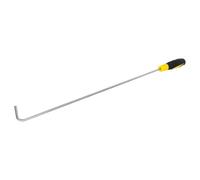 KOMBIUDA Rubber Handle Manhole Cover Lifter Hook Thick Sliding Door Puller Tool for Sewer Maintenance and Roller Shutter Doors with Corrosion Resistance and Polished Steel Design