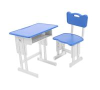 KOMBIUDA Scale Miniature Desk and Plastic Chair Set for Dollhouse Realistic Study Furniture with Detailed Craftsmanship Space Saving Design for Pretend Play and Learning Simulation