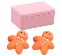 KOMBIUDA Scale Miniature Gingerbread Man Cookies Dollhouse Food Tiny Festive Biscuits for Mini Dollhouse Kitchen Holiday Micro Landscaping Decoration Collectible Mini Food Model