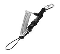 KOMBIUDA Scuba Diving Lanyard with Automatic Retractable Spring Coil Stainless Steel Quick Release Clip Anti-Lost Safety Strap for Dive Cameras and Lights Ergonomic Design for Underwater