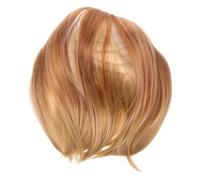 KOMBIUDA Short Straight Blond Bob Wig for Women Gradient Yellow to Golden Synthetic Lace Front Breathable Comfortable Middle Part Hair for Cosplay Party Daily Wear