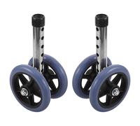 KOMBIUDA Silent Replacement Walker Wheels for Seniors Heavy Duty Dual Swivel Casters with Height Adjustable Design Easy Install Mobility Repair Parts for Quiet and Secure Walking