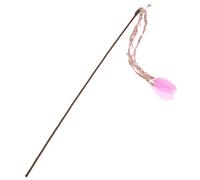 KOMBIUDA Simulation Branch Cat Teaser Stick with Bell Interactive Cat Wand for Kitten Exercise and Indoor Pet Play Purple Forest Series