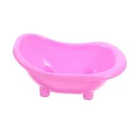 KOMBIUDA Small Animals Bathing Box for Hamsters Dwarf Pet Hideout and Food Water Dispenser DIY Hamster Bathhouse Decor for Chinchillas and Guinea Pigs Pink Design