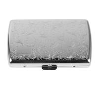 KOMBIUDA Small Portable Metal Cigarette Case for Outdoor Use, Vintage-Inspired Tobacco Box with Sturdy Protection and Compact Design for Everyday Use