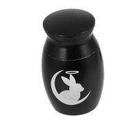 KOMBIUDA Small Stainless Steel Bunny Urn for Pet Ashes Lightweight Keepsake Cremation Urn with Tightly Sealed Lid Metal Memorial for Rabbit Cat Parrot Ashes Compact Design for Convenient