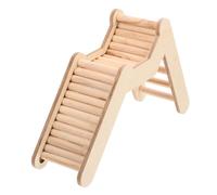 KOMBIUDA Small Wood Ladder for Hamsters and Small Pets Natural Safe Material Smooth Surface for Gentle Climbing Multi-function Exercise Platform Easy to Install Cage Accessory for Rats and