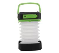 KOMBIUDA Solar Powered Camping Lantern with USB Rechargeable Port Adjustable Brightness LED Tent Light for Hiking Backpacking Emergency Outdoor Use Lightweight Portable Green Lamp