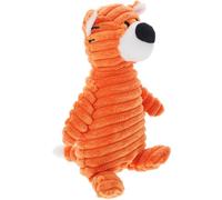KOMBIUDA Squeaky Plush Dog Tiger Shape for Puppies Interactive Bite Chew Sturdy Outdoor Play Training for Pets