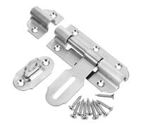 KOMBIUDA Stainless Steel Barrel Bolt Lock Heavy Duty Security Door Latch with Lock Hole for Gates Cabinets Garden Safety Bolt for Indoor and Outdoor Use