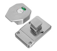 KOMBIUDA Stainless Steel Bathroom Door Lock Latch with Clear Occupied Vacant Indicator for Public Restroom Privacy Partition Bolt Latch for High Traffic Toilet Doors