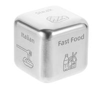 KOMBIUDA Stainless Steel Food Decision Dice Versatile Dinner Decision Cube for Parties and Gatherings Hassle No Batteries Required for Anniversaries and Family Dinners