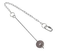 KOMBIUDA Stainless Steel Hanging Bird Fruit Feeder Fork with Chain Large Underslung Skewer for Finch and Parrot Cage Smooth Surface for Nutritious Vegetable and Fruit Treats Outdoor and