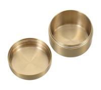 KOMBIUDA Stainless Steel Pill Case Small Round Metal Container Airtight Sealed Portable Storage Jar for Medicine Supplements Jewelry Organizer