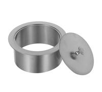 KOMBIUDA Stainless Steel Round Recessed Countertop Waste Lid with Non-slip Built-in Trash Bin Cover for Kitchen Office Hotel Embedded Garbage Can Lid Controls Odors and Enhances Hygiene