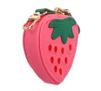 KOMBIUDA Strawberry Coin Purse Strawberry Shape Mini Wallet Cute Pu Keychain Coin Pouch for Managing Change Small Essentials for Ladies