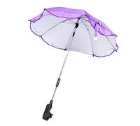 KOMBIUDA Stroller Sun Umbrella UV Rays Rainproof Parasol for Baby Cart Universal Fit Easy to Use Outdoor Cover (Purple)