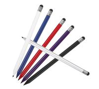 KOMBIUDA Stylus Pens with Dual Use Versatility and Screen Cleanliness Solution Pencil-shaped 6pcs Plastic Material for Smartphones and Touch Screen Devices for Note Taking and Drawing