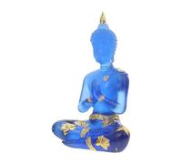 KOMBIUDA Tabletop Decor Vintage Buddha Statue Resin Home Decoration Blue