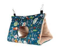 KOMBIUDA Thick Cotton Triangle Bird Nest Hammock with Side Warm Hanging Parrot Shelter for Birds Cage Branch Mount Comfortable Resting and Playing Hut for Parakeet Monk Parrot