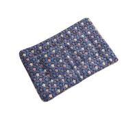 KOMBIUDA Thickened Pet Bed Mat for Dogs and Cats Warm Flannel Cushion Washable and Portable Home Sleeping Pad Lightweight Pet Blanket for All Seasons Blue Star Pattern