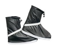 KOMBIUDA Thickened PVC Shoe Covers with Non-Slip Wear-Resistant Sole Rainproof Overshoes for Rainy Days Easy-Clean Black Shoe Protectors S