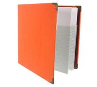 KOMBIUDA Tickets Storage Album Portable Commemorative Booklet for Movie Concert Plane Tickets with Multiple Pages Photo Storage Book for Cards and Receipts Organization in Orange Cover